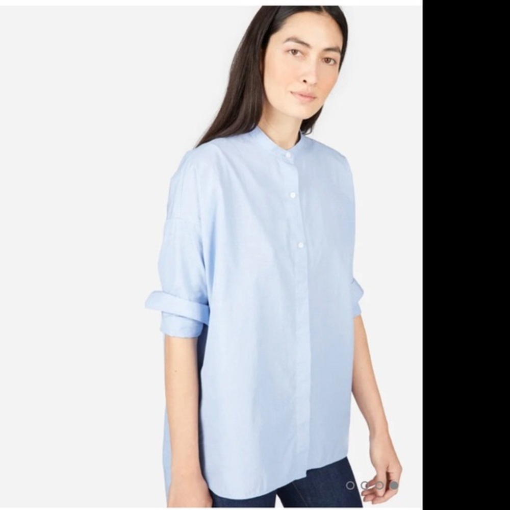 Everlane Cotton Collarless Square Shirt - image 2